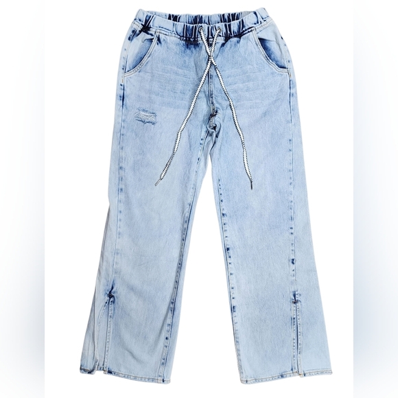 One Teaspoon From Free People The ROADHOUSE Wide Leg Jeans Causual Size Med - Picture 9 of 14